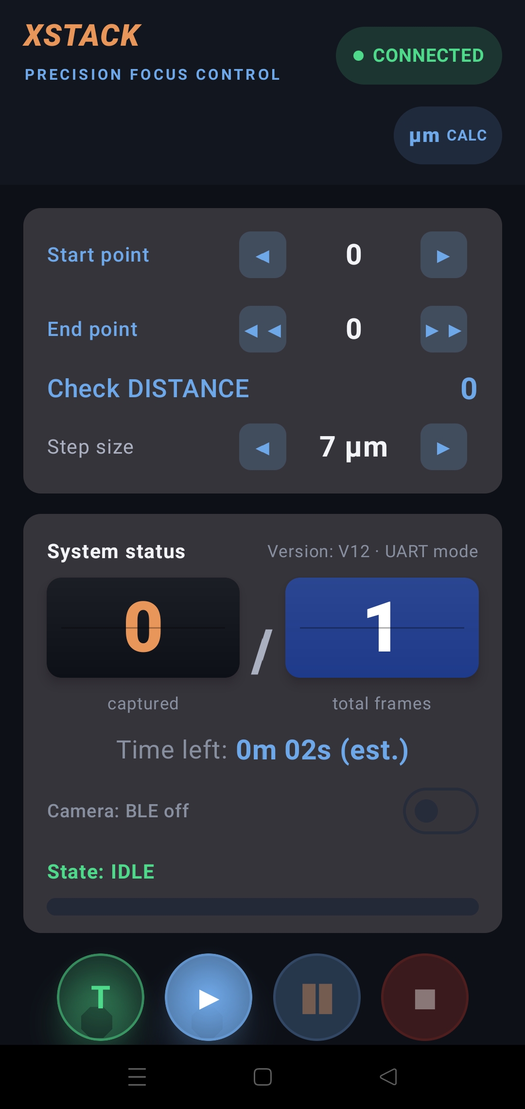 X-STACK App — Rail control